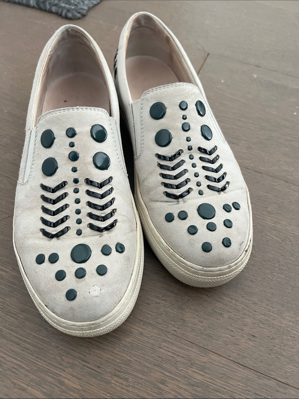 Tods Slip-On Studded Suede Sneakers